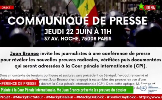Plainte à la CPI: Suivez en DIRECT la conférence de presse de Me Juan Branco depuis Paris Plainte à la CPI: Suivez en DIRECT la conférence de presse de Me Juan Branco depuis Paris