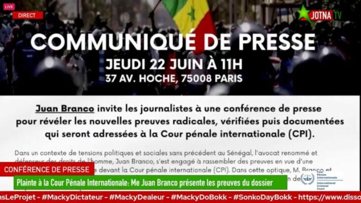 Plainte à la CPI: Suivez en DIRECT la conférence de presse de Me Juan Branco depuis Paris