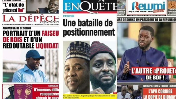 La Revue de Presse de Fatou Thiam Ngom du Mardi 16 juillet 2024 (wolof)