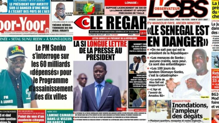 La Revue de Presse de Fatou Thiam Ngom du Lundi 08 juillet 2024 (wolof)