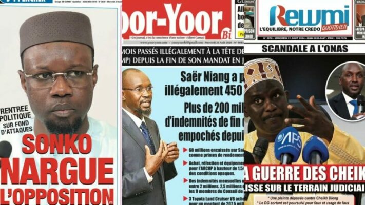 La Revue de Presse de Fatou Thiam Ngom du Mercredi 21 Aout 2024 (wolof)