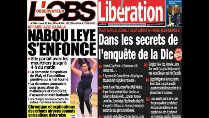 La Revue des titres des journaux parus ce Jeudi 29 Aout 2024