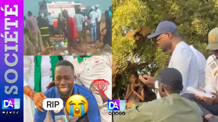 (VIDÉO) RANÉROU – Informé du décès par accident d’un jeune patriote en pleine caravane, Ousmane Sonko initie une minute de prières.