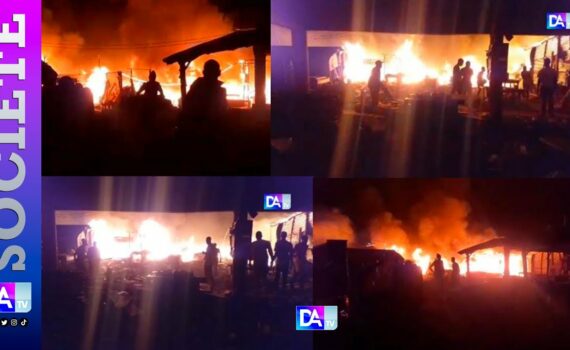 Urgent : Un incendie se déclare au marché central de Kaolack