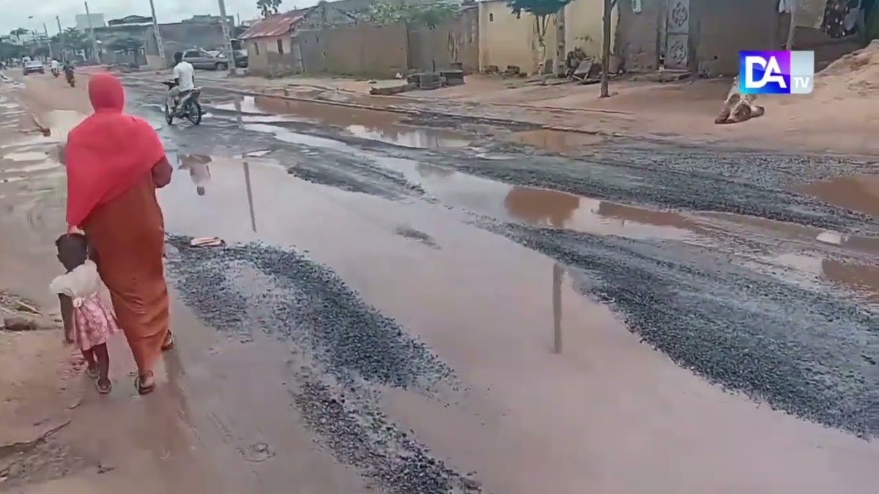 Kaolack- Deux jours après sa réfection, la route de Mérignac dans un piteux état : les autorités interpellées